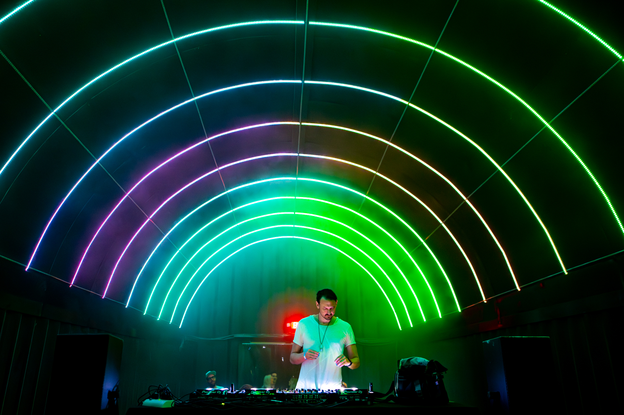 Holosound live — laser tunnel